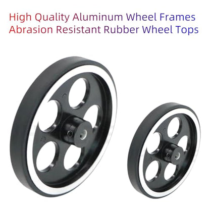95mm Metal Drive Wheel Inner Dia 8mm Aluminum Master Wheels Rubber Tires for Smart Robot Chassis Car 1Pc - color: 8mm Inner Dia, size: 95mm Wheel Dia