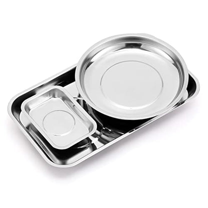 Mayouko 3PCS Magnetic Parts Tray Set, Stainless Steel Dish Holder, for Screw, Nuts, Bolts, Small Parts, Round Rectangular Magnetic Parts Dish - color: Mini, Round & Rectangular Tray Set