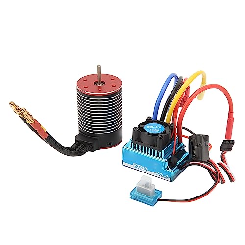 120A Brushless Motor ESC Set, Professional High Torsion 3650 Brushless Motor RC Motor 120A ESC Combo Set RC Car Parts for RC Car, Compatible with Hsp, Axial Scx10, D90 - size: 3600KV