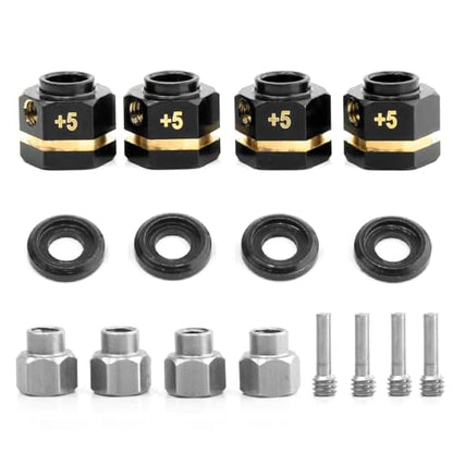 12MM RC Brass Hex Extension Adaptor Compatible for Traxxas TRX4 TRX6 Upgrades Parts Counterweight 5mm Extended Wheel Hex Hubs Extenders Spacer - color: 5mm