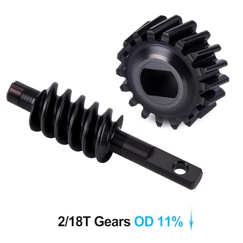 GOUPRC 2/18T Differential Gear Worm Gear Set for SCX30 1/30 Axial RC Crawler Upgrades - style: 2/18T