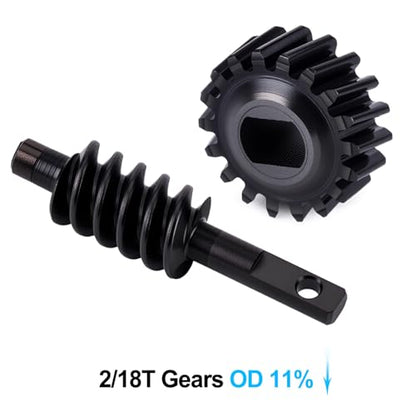 GOUPRC 2/18T Differential Gear Worm Gear Set for SCX30 1/30 Axial RC Crawler Upgrades - style: 2/18T
