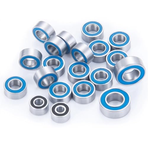 Sealed Bearing Compatible with Axial SCX24 for 90081 AXI00001 AXI00002 AXI00004 AXI00005 AXI00006 1/24 RC Crawler Car 20PCS Steel Ball Bearing Set