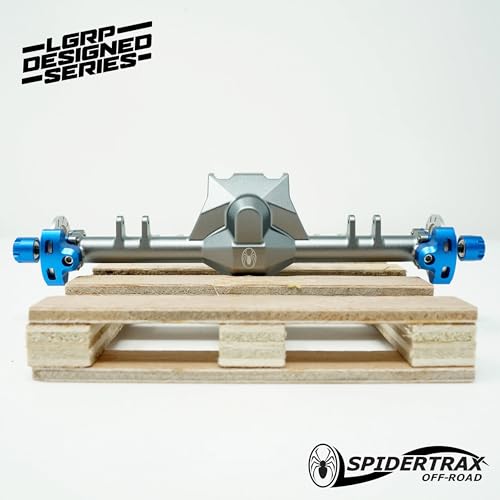 LGRP Little Guy Racing Parts RC Car Truck SCX24 1/24 Spider 9™ Signature Series Rear AXLE Compatible with Comp Frame Kit, Elimator Frame Kit, Ripper Chassis Kit LGS9002