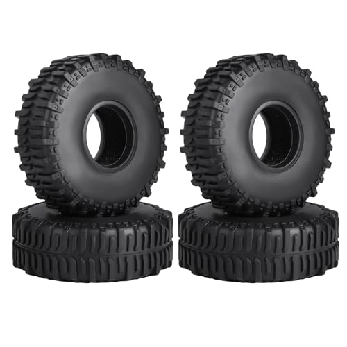 Hobbypark Soft Rubber SCX24 Mud Tires 1.0 Rock Crawler for 1/18 TRX4M 1/24 RC Crawler Axial SCX24 FMS FCX24 Enduro24 T1014 60x22mm - style: Type C