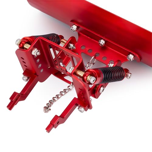 RC Snow Plow for TRX4M & SCX24, Adjustable Aluminum 1/18 1/24 RC Crawler Plow, Servo Operated Snow & Sand Shovel Upgrade, CNC Metal RC Plow Truck Accessory (Red) - color: Red