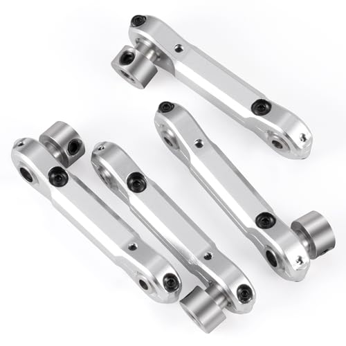 4Pcs Aluminum Anti-Roll Sway Bar Suspension Arm Linkage，Silver | Upgrade Parts, For 1/5 Losi DBXL 2.0 RC Car - color: Silver