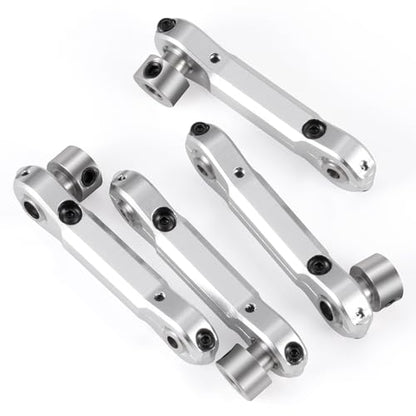 4Pcs Aluminum Anti-Roll Sway Bar Suspension Arm Linkage，Silver | Upgrade Parts, For 1/5 Losi DBXL 2.0 RC Car - color: Silver