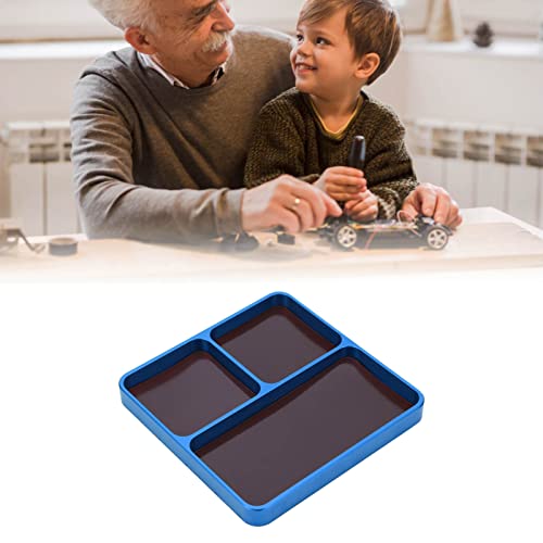 Magnetic Tool Organizer, Strong Magnet Aluminum Alloy Screw Tray for Organizing Small Parts for RC Car Repair, Helicopter Maintenance, Ship Modeling and DIY Builders