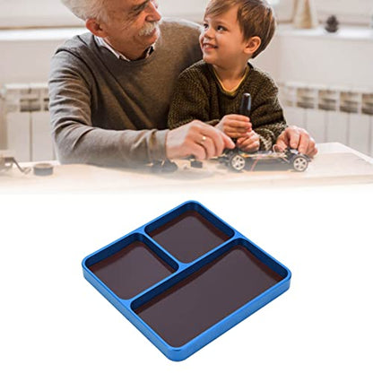 Magnetic Tool Organizer, Strong Magnet Aluminum Alloy Screw Tray for Organizing Small Parts for RC Car Repair, Helicopter Maintenance, Ship Modeling and DIY Builders