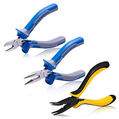 SPEEDWOX 3 Pcs RC Vehicle Tool Set: Diagonal, Long Nose, Ball Link Pliers for RC Helicopter, Plane, Car Repair & Modeling