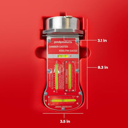 PMD Products Magnetic Camber, Caster & KPI Alignment Gauge - Precision Wheel Alignment Tool for Accurate Steering Adjustment | Part 916