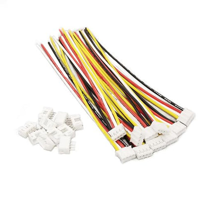 10 Sets Mini Micro JST 2.0mm PH 4 Pin Male Connectors with 150mm 22AWG Silicone Cable and Female Socket JST PH2.0 Connector Kit
