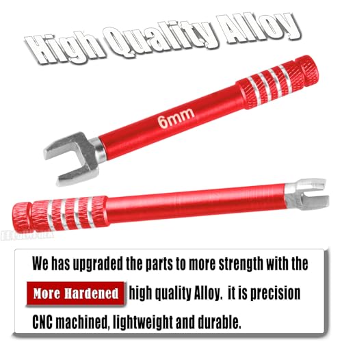 RC 3/4/5/5.5/6MM Turnbuckle Wrench Spanner for RC Crawler Car,Medium Carbon Steel Links Wrench,Multi-Function Turnbuckle Nut Ball Joint Remover RC Repair Tool,(5Pcs Red) - color: Red - (3/4/5/5.5/6mm Turnbuckle Wrench)