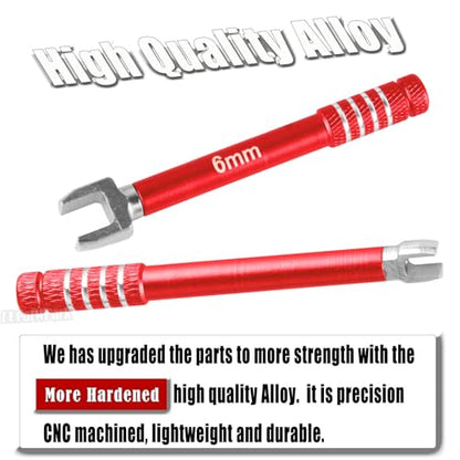 RC 3/4/5/5.5/6MM Turnbuckle Wrench Spanner for RC Crawler Car,Medium Carbon Steel Links Wrench,Multi-Function Turnbuckle Nut Ball Joint Remover RC Repair Tool,(5Pcs Red) - color: Red - (3/4/5/5.5/6mm Turnbuckle Wrench)