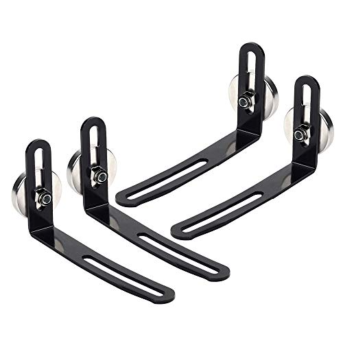 Goolsky 4PCS RC Car Shell Body Mount Metal L-Bracket with Magnet for Traxxas Redcat Axial SCX10 90046 D90 1/10 RC Crawler Car