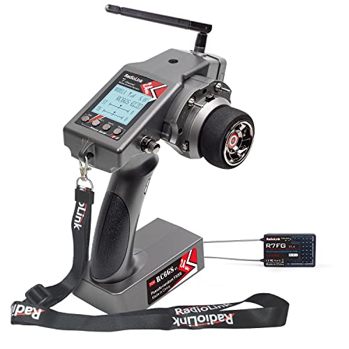 Radiolink RC6GS V3 7CH Transmitter and Gyro Receiver R7FG for RC Car & Boat | 7 Channels 2.4Ghz | Voltage Telemetry
