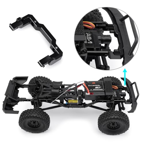 RCLIONS RC Aluminum Front Bumper Mount Stand for 1/24 AXIAL SCX24 Base Camp Rock Crawler Car Upgrade Parts - style: Front