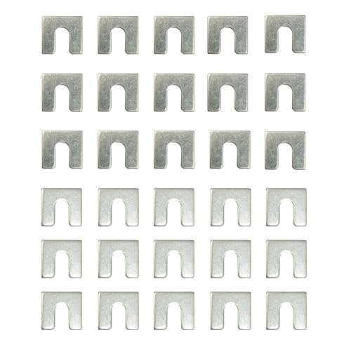 Automotive Alignment Shim Assortment Kit Auto Body Fender Alignment Shim 1/16" & 1/8" Thick- 3/8" Slot (30)