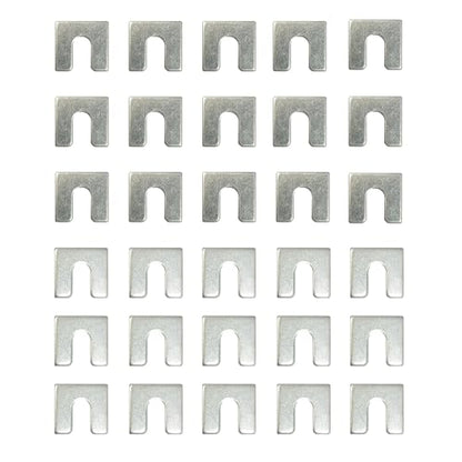 Automotive Alignment Shim Assortment Kit Auto Body Fender Alignment Shim 1/16" & 1/8" Thick- 3/8" Slot (30)