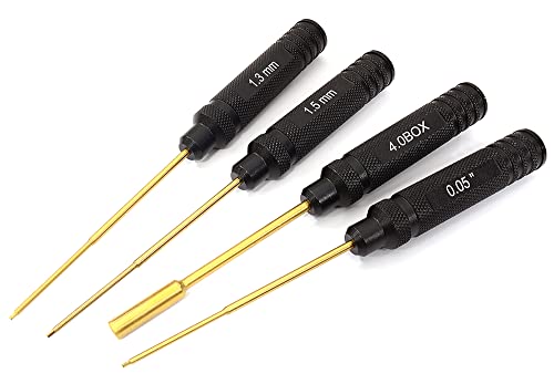 Integy Allen Hex Wrench 0.05, 1.3, 1.5mm & 4mm Nut Driver Tool Set O.D.=18mm for SCX24