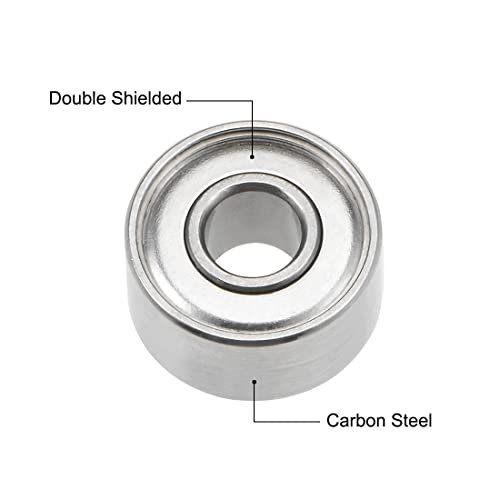 uxcell 693ZZ Deep Groove Ball Bearings Z2 3mm X 8mm X 4mm Double Shielded Carbon Steel 20pcs - size: 3mmx8mmx4mm