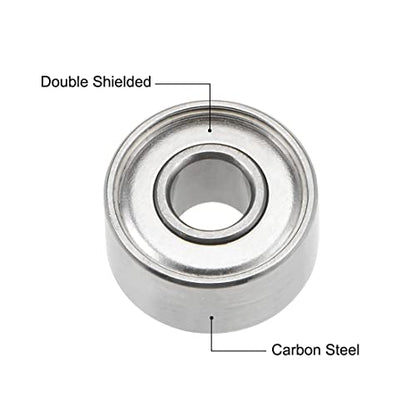 uxcell 693ZZ Deep Groove Ball Bearings Z2 3mm X 8mm X 4mm Double Shielded Carbon Steel 20pcs - size: 3mmx8mmx4mm