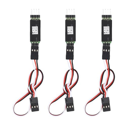 Electronic Switch Relay 3 Pack RC Car Third Channel Light Receiver Switch,6V 1A Remote Control Cord for LED Headlights and Taillights, Universal for 1/10 1/8 Scale Off Road