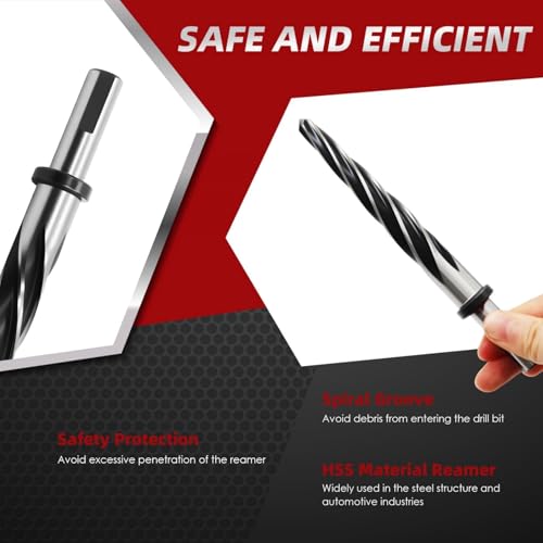 Nakkaa 5/8" Drill Bridge Reamer Construction Reamer with 1/2" Shank Chuck | Enlarge Hole, Compatible with Steel Metal Wood Alloy