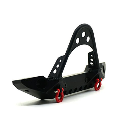 1Pcs Metal Front Bumpers with LED Light | For 1/10 Axial SCX10 90047, RC Crawler Car