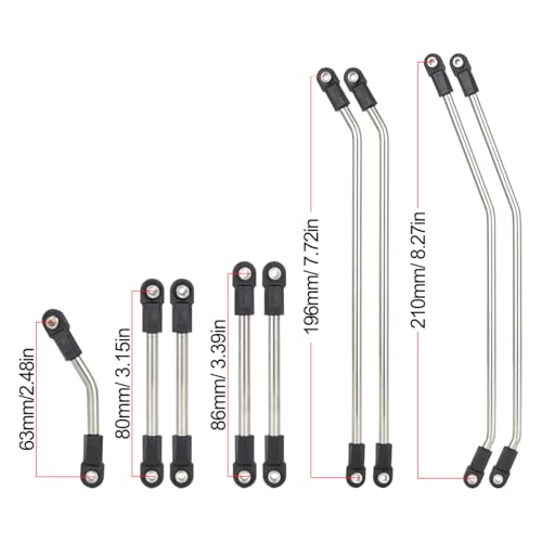 High Clearance Carbon Fiber LCG Chassis Kit with Transmission Shocks Absorbers for 1/10 RC Crawler Cheater Rigs SCX10 II (Links Set)