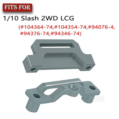 RC Aluminium Tall Battery Holder Mount Hold Down Upgrades Part for 1/10 Slash 2WD LCG,Battery Mount Plate Tray Battery Holder Hops Up,Titanium(Adapting Chassis:#5830 5832A) - color: Titanium - (Upgrades)