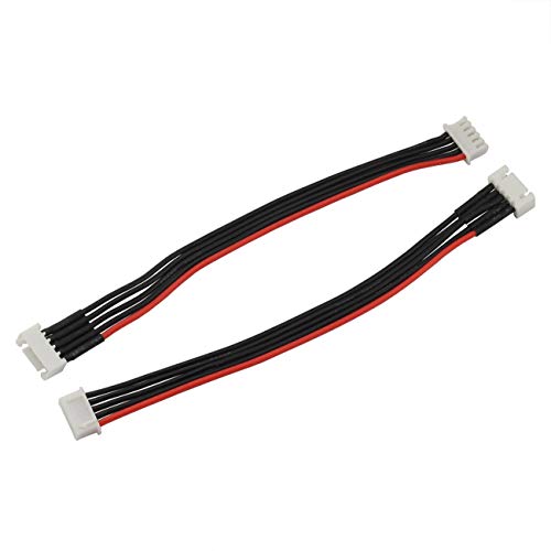 2pcs 15cm JST-XH 4S LiPo Balance Power Cable Connector 22AWG Extended Charging Wire Male Female Plug for RC Drone FPV Quadcopter Rechargeable Lipo Battery Charger DIY - size: 4S