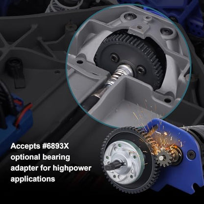 Metal Steel 6878 Differential Gear Slipper Clutch Diff Gear Spur Gear for Traxxas Slash 4X4 / Stampede 4X4 / Rustle 4X4, Replacement of 6878