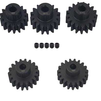 Steel 32P 1/8 inch Pinion Gear 3mm Shaft 15T 16T 17T 18T 19T for Traxxas Slash 2WD Hoss Rustler 4X4 VXL Slash 4X4 Bandit Nitro Stampede Motor Pinion Upgrades Parts