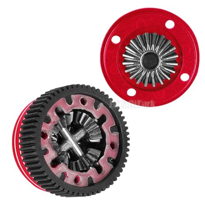 Complete Differential Assembly Upgrades Part for 1/10 Drag Slash C10 F0rd Mustang,(is Ready-toinstall in Any Magnum 272R Transmission) RC Steel Complete Diff Gear,Replace #9480,Red - color: Red - (Complete Differential Assembly)