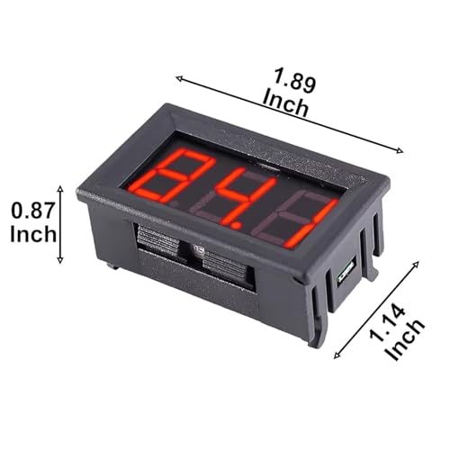 12V Green Fahrenheit Digital Temperature Gauge -58F~239F LED Display Screen with Terminal Wire and 0.5 Meter K-Type Thermocouple
