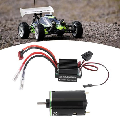 Asixxsix Brushed Motor ESC Combo, 320A ESC 5V 2A BEC 540 Brushed Motor Electric Speed Controller, Forward Backward Speed Control Rc Motor for 1/10 RC Crawler Car (35T) - size: 35T, style: 35T