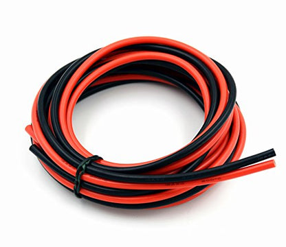 TUOFENG 12 AWG Silicone Wire - Flexible Tinned Copper, Red/Black 10ft - size: 12 AWG 2 colors wire 5ft