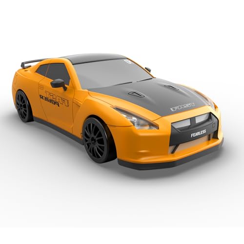Remote Control Car RC Drift Car 2.4GHz 1:24 Scale 4WD High Speed RC Cars Vehicle with LED Lights Drifting Tires Racing Sport Toy Cars for Adults Boys Girls Kids Gift - color: Yellow