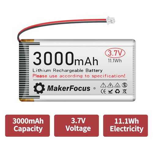 3.7V 3000mAh Lithium Polymer Rechargeable Battery for ESP32 4pcs | 1S LiPo Battery, JST 1.25 Plug, Built-in Protection Board for Meshtastic Devices, ESP32 Development Board, Electronic Devices - size: 4
