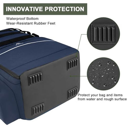 MATEIN Fishing Backpack, Tackle Storage Bag with Rod Holders & Cooler | Water Resistant Fishing Bag Fits 4 3600 Trays, Large Wide Open Tackle Box Backpack, Gifts for Fishermen - color: Blue