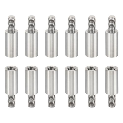 PATIKIL 24pcs M3 Standoffs, M3 10+6mm Spacer Standoffs Steel Threaded Standoffs Screws Kit 3mm ID 5mm OD Metric Male Female Thread Adapters for Circuit Board PCB RC Drones Motherboard - size: 10+6mm L