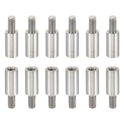 PATIKIL 24pcs M3 Standoffs, M3 10+6mm Spacer Standoffs Steel Threaded Standoffs Screws Kit 3mm ID 5mm OD Metric Male Female Thread Adapters for Circuit Board PCB RC Drones Motherboard - size: 10+6mm L