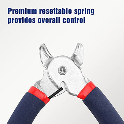 WORKPRO Hog Ring Pliers with 500 Pcs 3/4" Hog Rings | Galvanized Steel Hog Rings, For Furniture Upholstery, Auto Upholstery, Plastic Meat & Sausage Casings - style: Flat Hog Ring Pliers Set