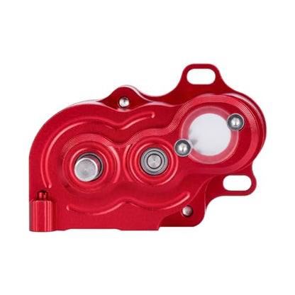 SCX10 TRX4 Gearbox,LCG Crawler R2 Metal Transmission Low Center of Gravity Gearbox for 1/10 RC Car SCX10 TRX4 RC4WD Capra Axle DIY Chassis(Red) - color: Red