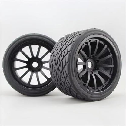 for HPI for Traxxas 17mm Metal Hub 26412 4pcs RC 1/8 for Monster Truck On Road Wheels&Tire Set Tyre 12 Spoke Rc Car Tires