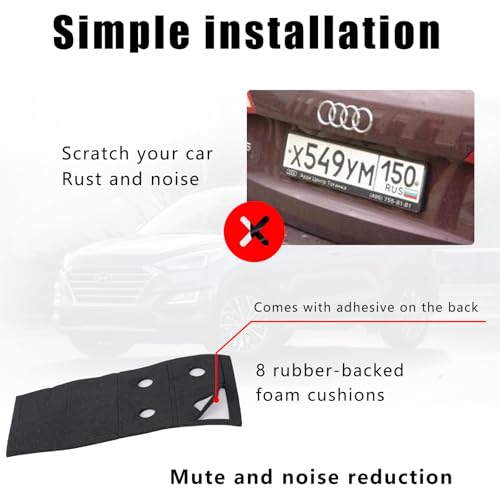 3rd-Gen Upgraded Anti Theft License Plate Screws Kit, Rustproof Stainless Steel License Plate Bolts, M6 (1/4") Fasteners with Caps, Front & Rear Mounting Hardware for Car, Truck, Motorcycle