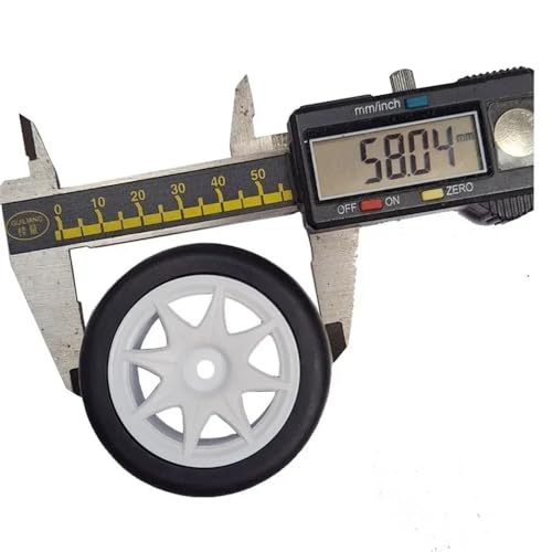 4Pcs 58mm Tires with 12mm Hex Wheels and Sponge Compatible with 1/10 1/12 Scale RC Drift Cars Including 3 M4 M5 TCR M04 M05 Models
