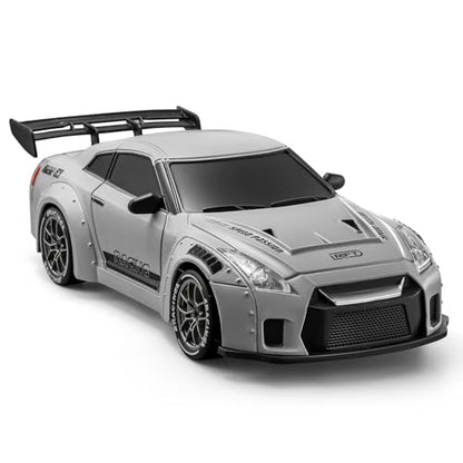 RC Drift Car, 1:24 Remote Control Car for Kids, 20KM/H 4WD High Speed RC Cars with LED Lights, Two Batteries, Extra Drifting Tires, Vehicle for Adults Boys Girls - color: S815 Light Gray